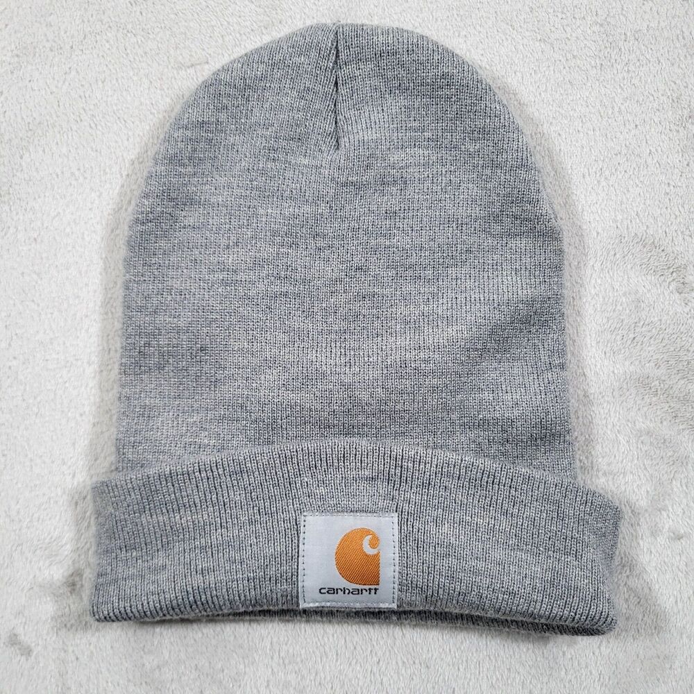 Carhartt A18 Knit Cuffed Beanie Hat One Size Heather Gray Workwear Watch Cap